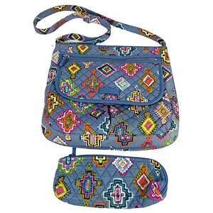 Vera Bradley Painted Medallions Crossbody Aztec Retired Iconic Bag Accessory Set